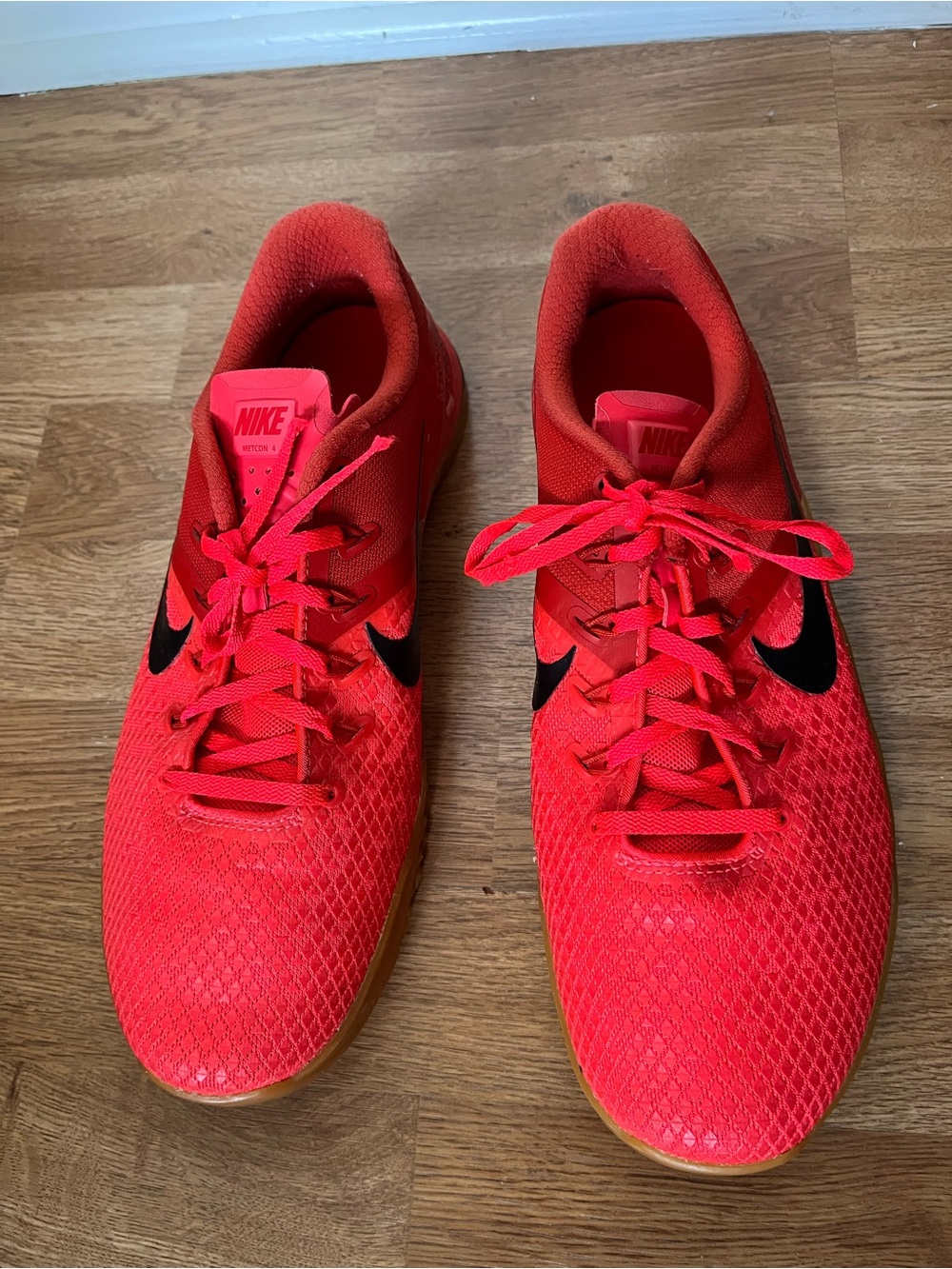 Nike Metcon 4 Training Sneakers - Bright Crimson/Black Swoosh - Size 10